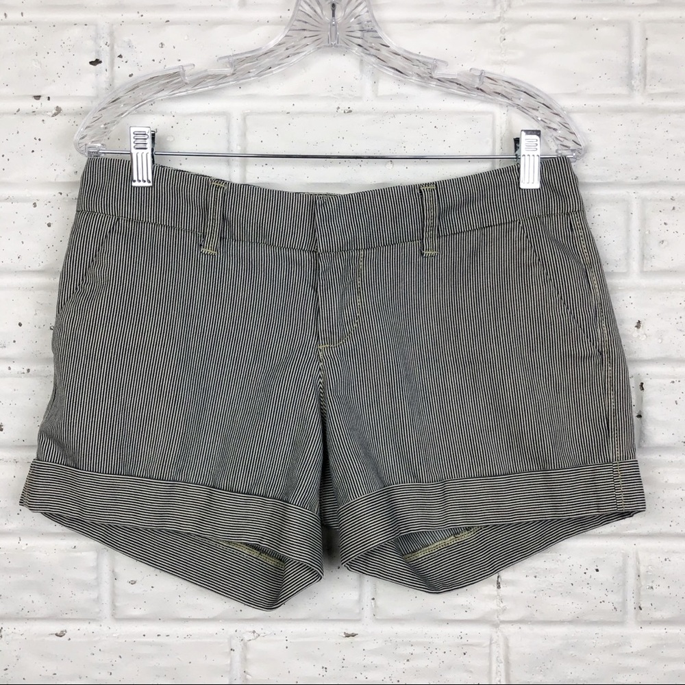 Dear John Black and White Striped Women Shorts